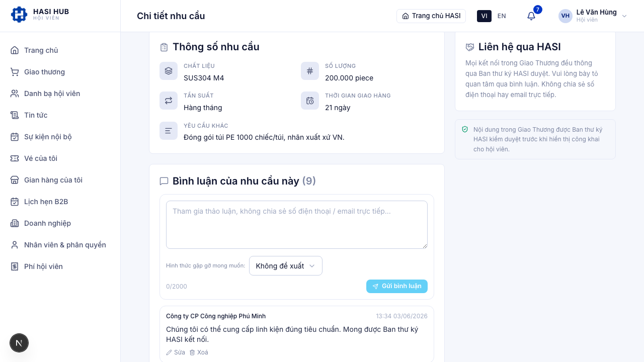 Bình luận hợp lệ đã được đăng trong khung bình luận